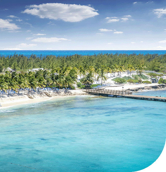 The coastline of Grand Turk.