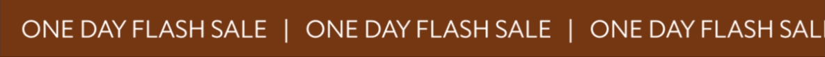 ONE DAY FLASH SALE   |   ONE DAY FLASH SALE   |   ONE DAY FLASH SALE