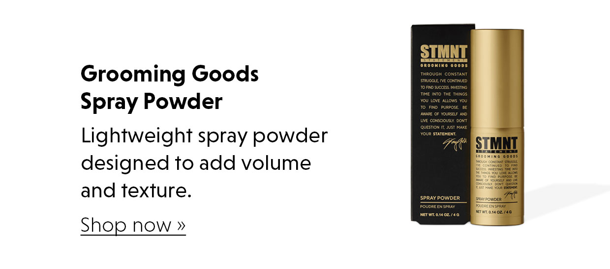 Grooming Goods Spray Powder | Lightweight spray powder designed to add volume and texture. 