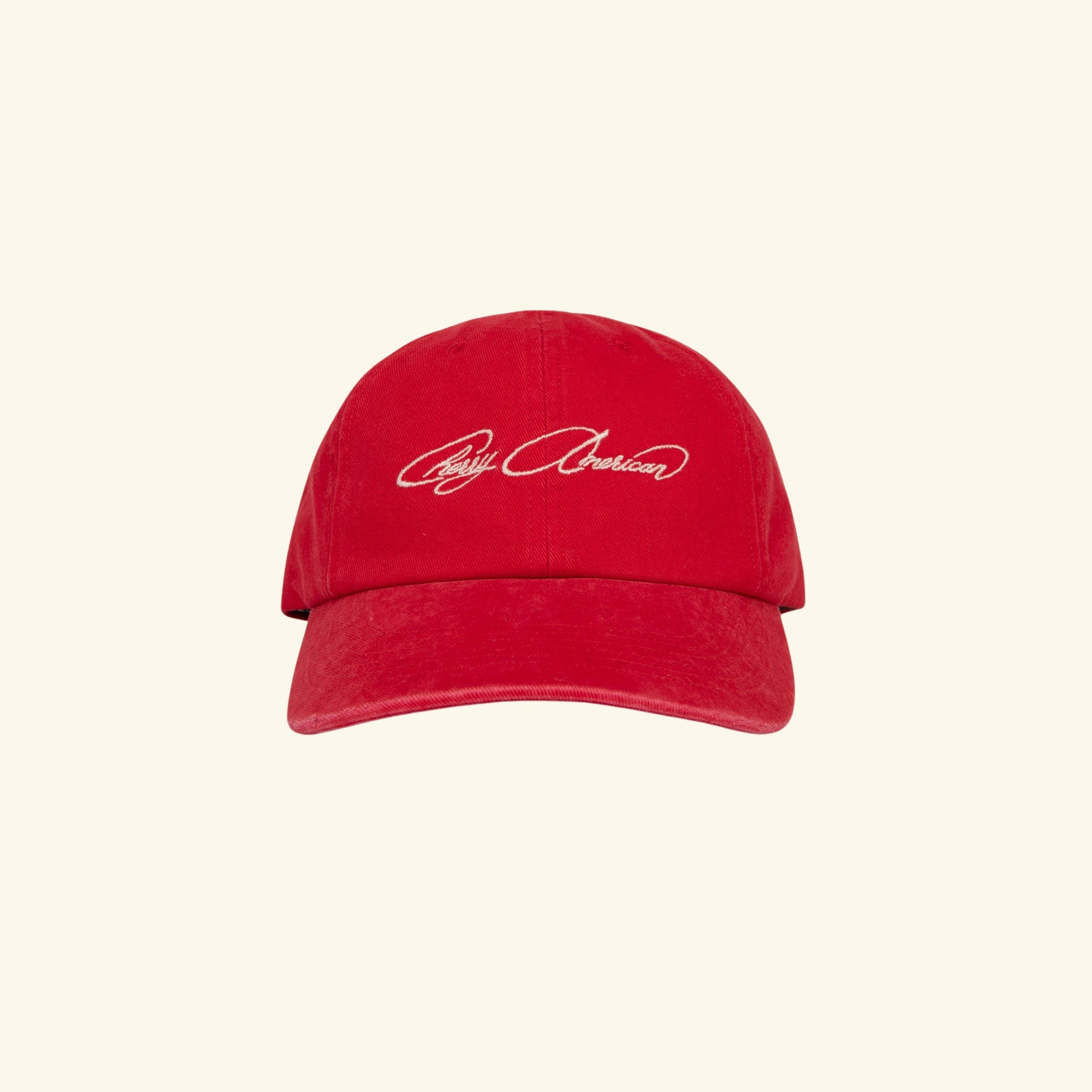 Image of Cherry American Unstructured Hat (Red)