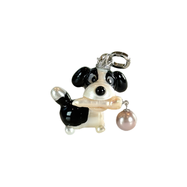 Pearl Dog Charm