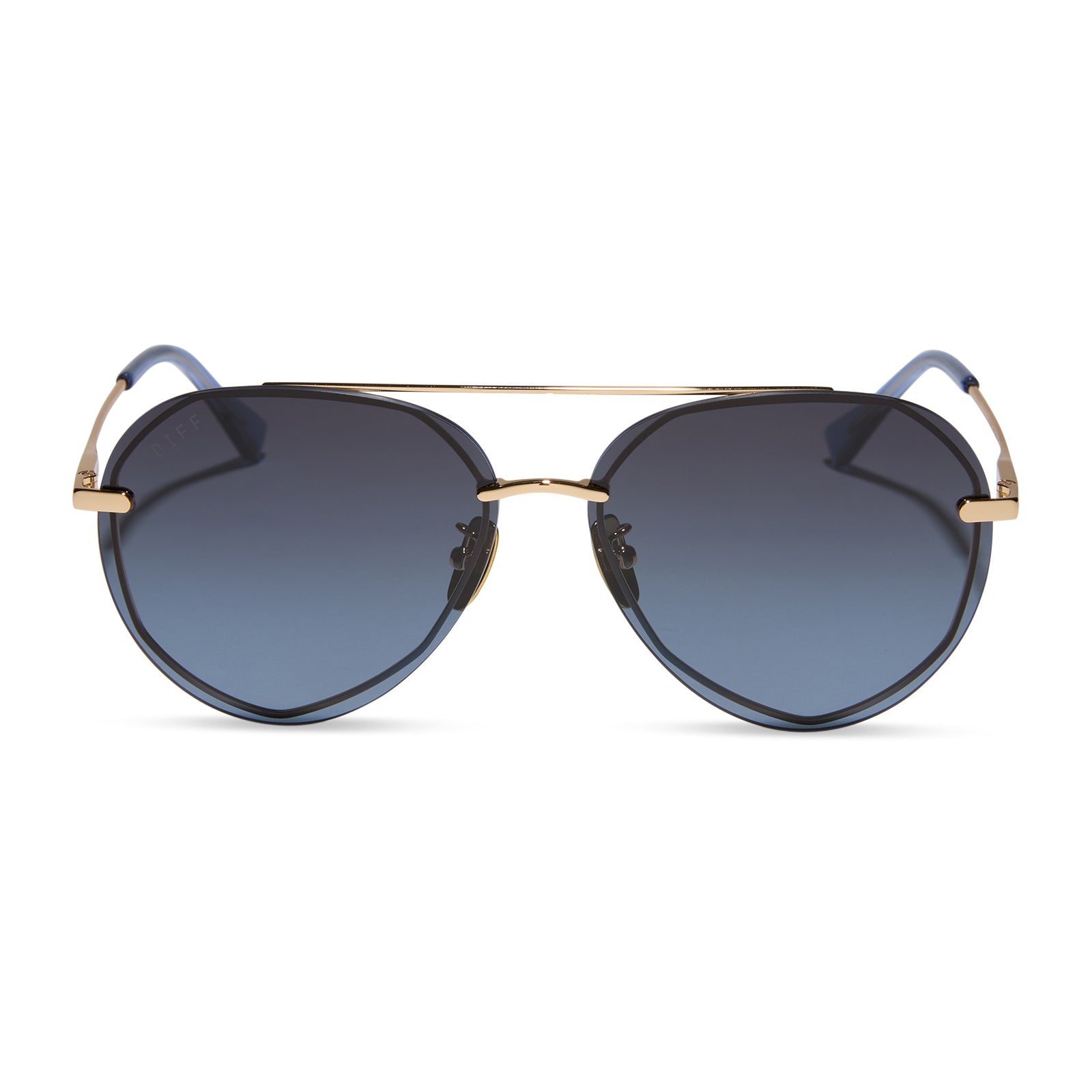 Image of LENOX - GOLD + BLUE GRADIENT + POLARIZED SUNGLASSES