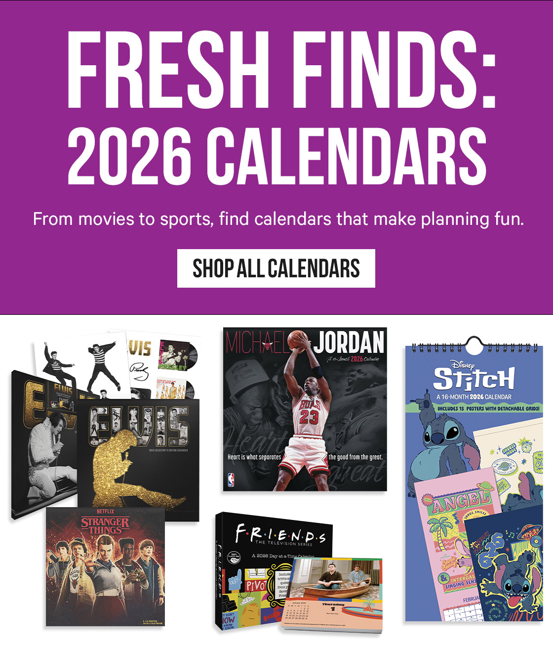 Fresh Finds: 2026 Calendars - From movies to sports, find calendars that make planning fun.