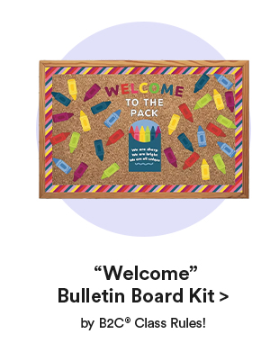 Welcome Bulletin Board Kit > by B2C° Class Rules!