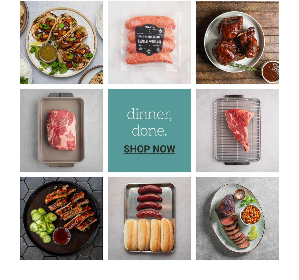 Dinner done product grid