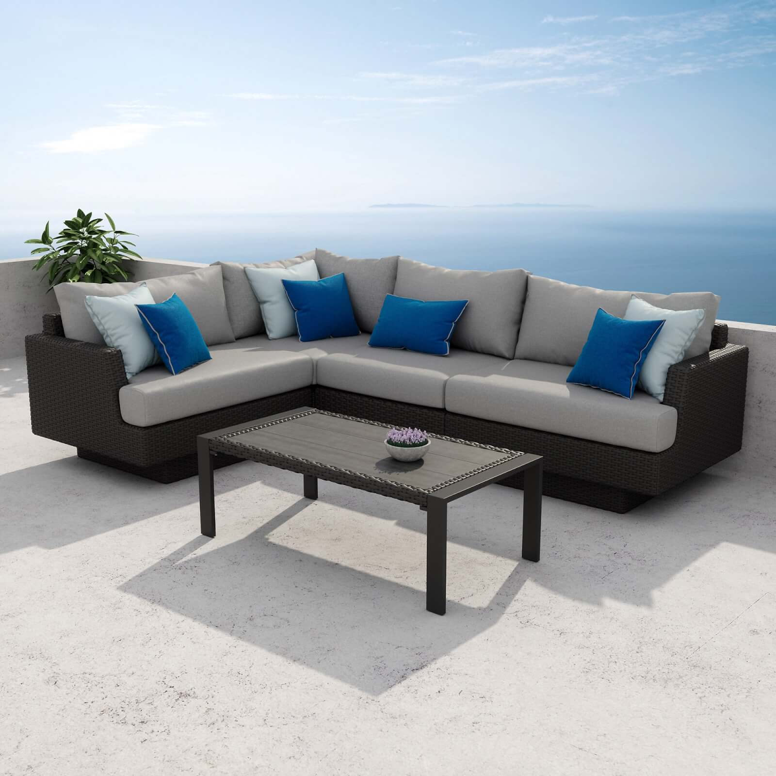 Portofino Repose 5-piece Modular Sectional Seating Set
