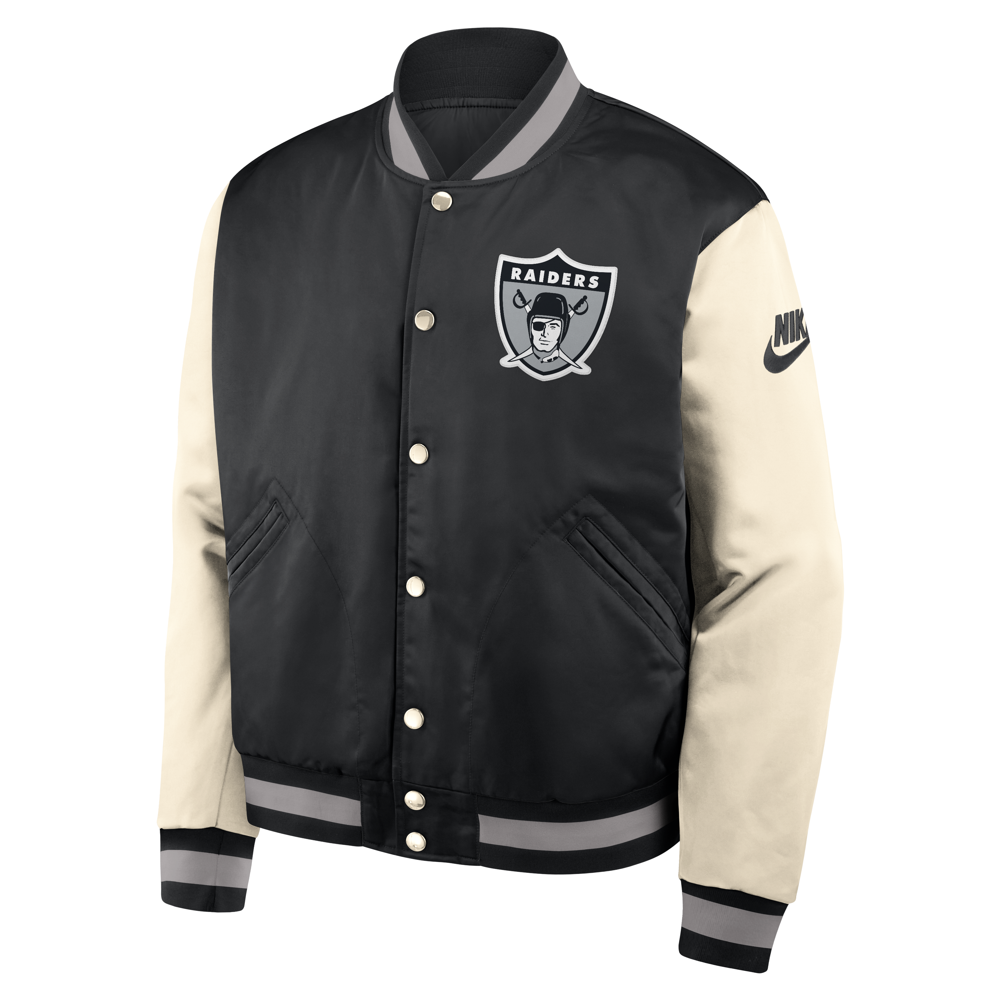 Image of Nike Men's Las Vegas Raiders Rewind Legacy Varsity Jacket