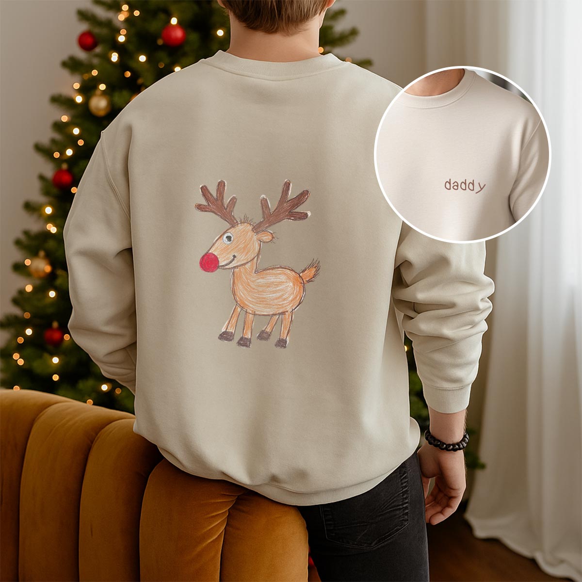 Image of Personalised Sweatshirt with Dual-Sided Drawing