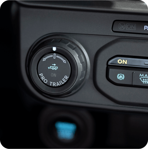 A close‑up view of the Ford Maverick&reg; truck&rsquo;s Pro Trailer Backup&trade; knob