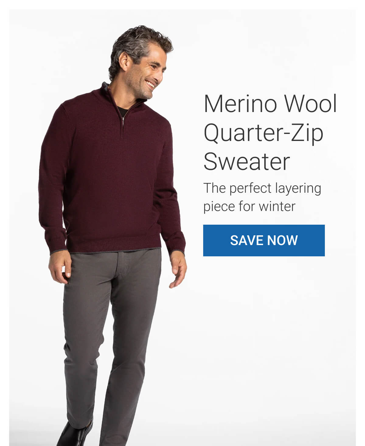 Merino Wool Quarter-Zip Sweater