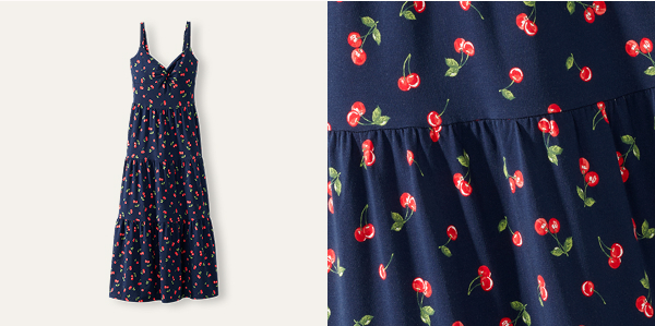 Navy Cherry Dress