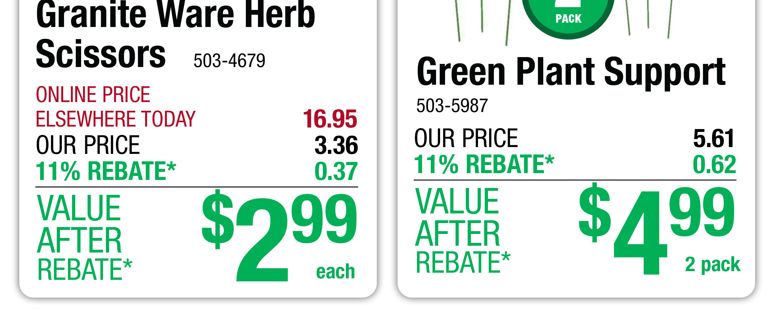 Green Plant Support - ONLY $4.99 After Rebate*!
