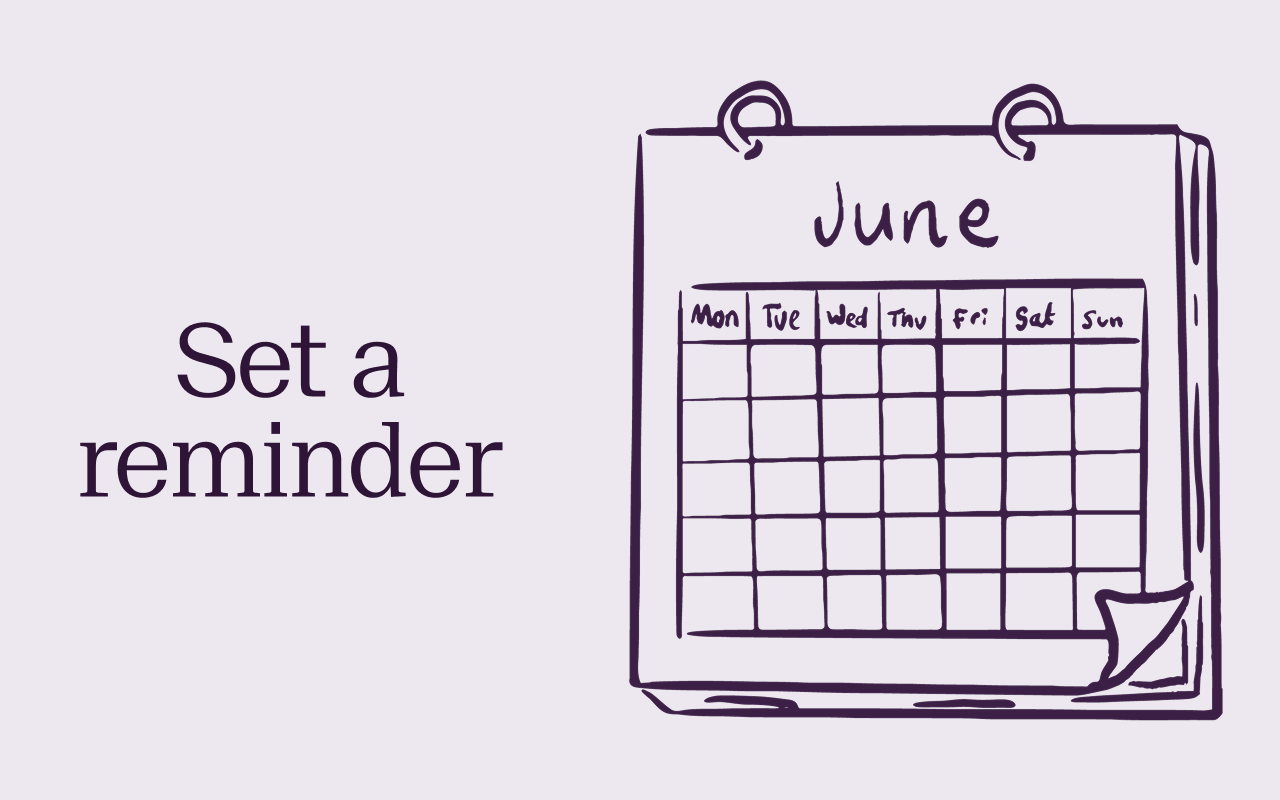 Set a reminder