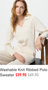 product6women0washable0knit0ribbed0polo0sweater
