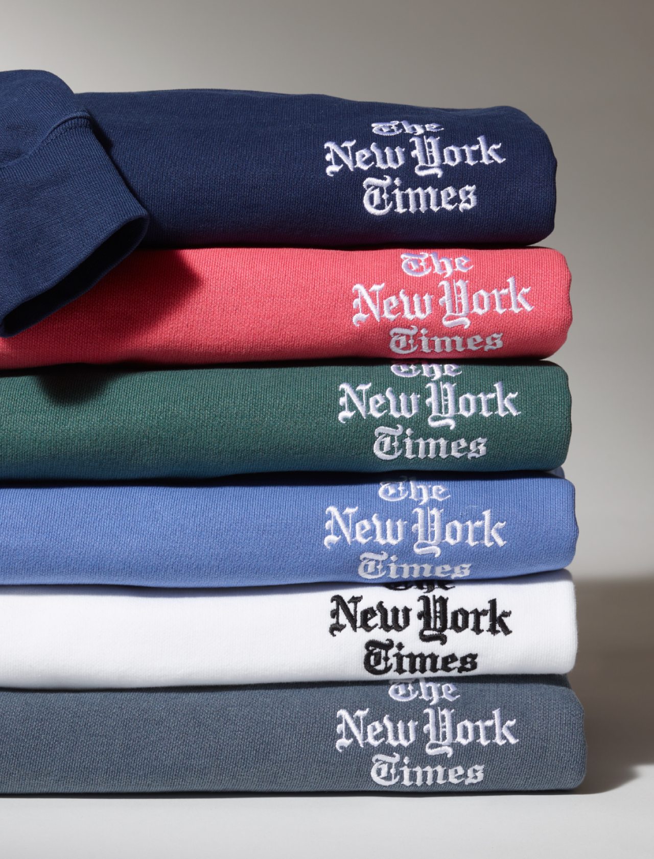 Stacked Logo Embroidered Sweatshirts
