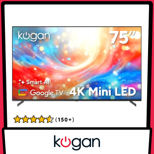 Kogan 75" Mini-LED QLED 4K Smart AI Google TV Product Image