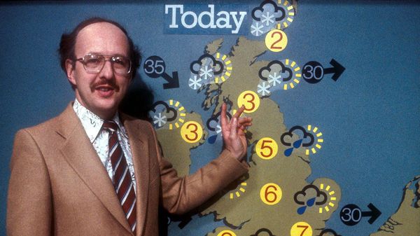 Michael Fish presenting the weather