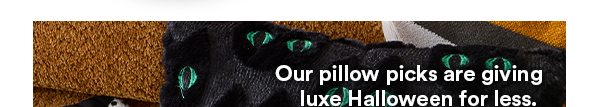 Our pillow picks are giving luxe Halloween for less.