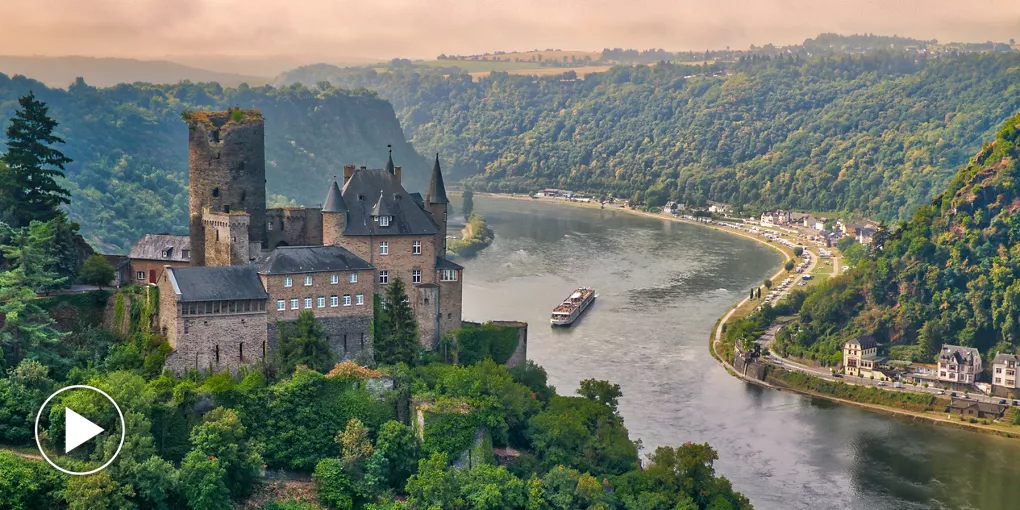 Longship Hlin Rhine Burg Katz Goarshausen