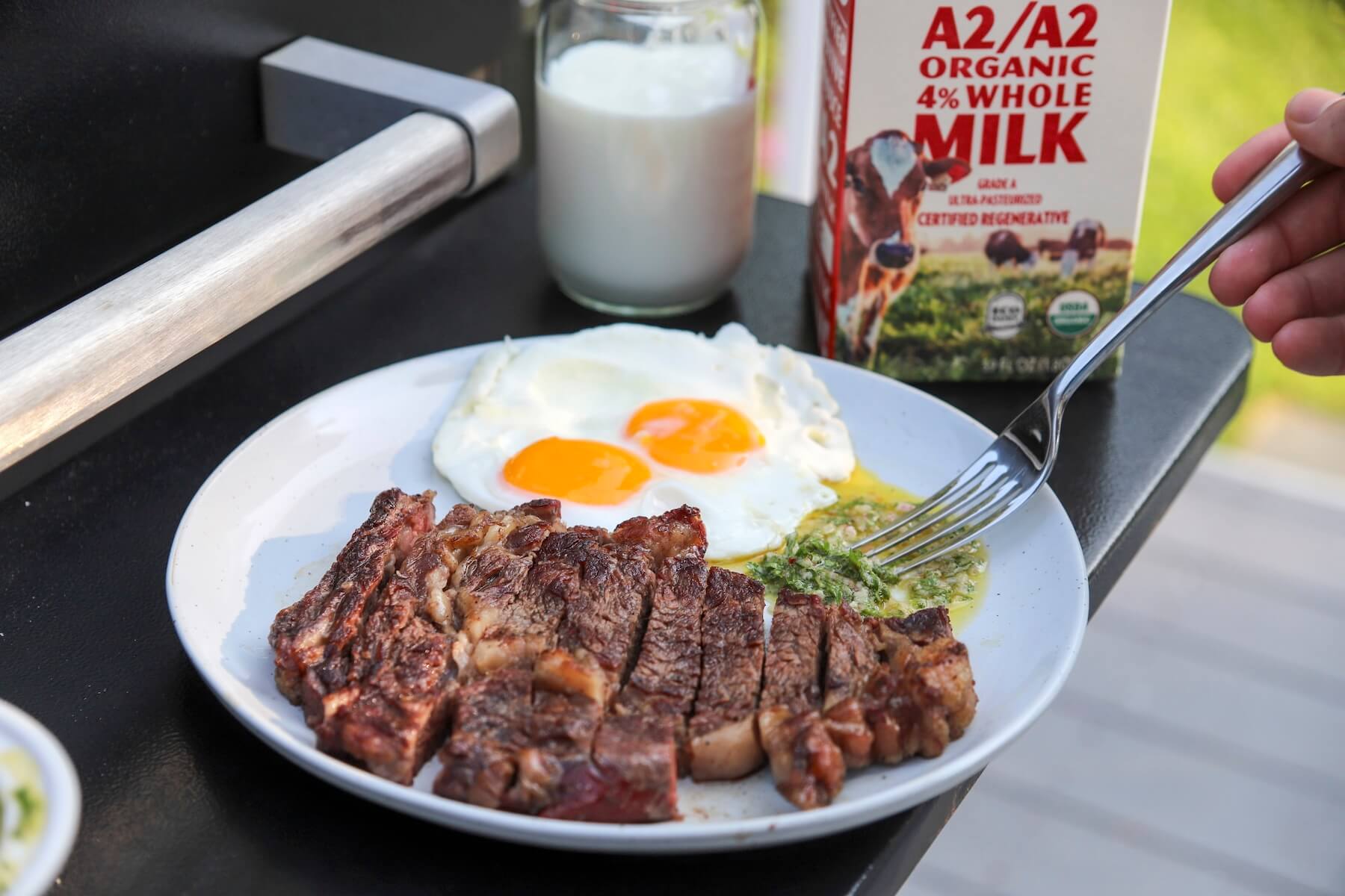 Father's Day Steak & Eggs with Chimichurri Recipe