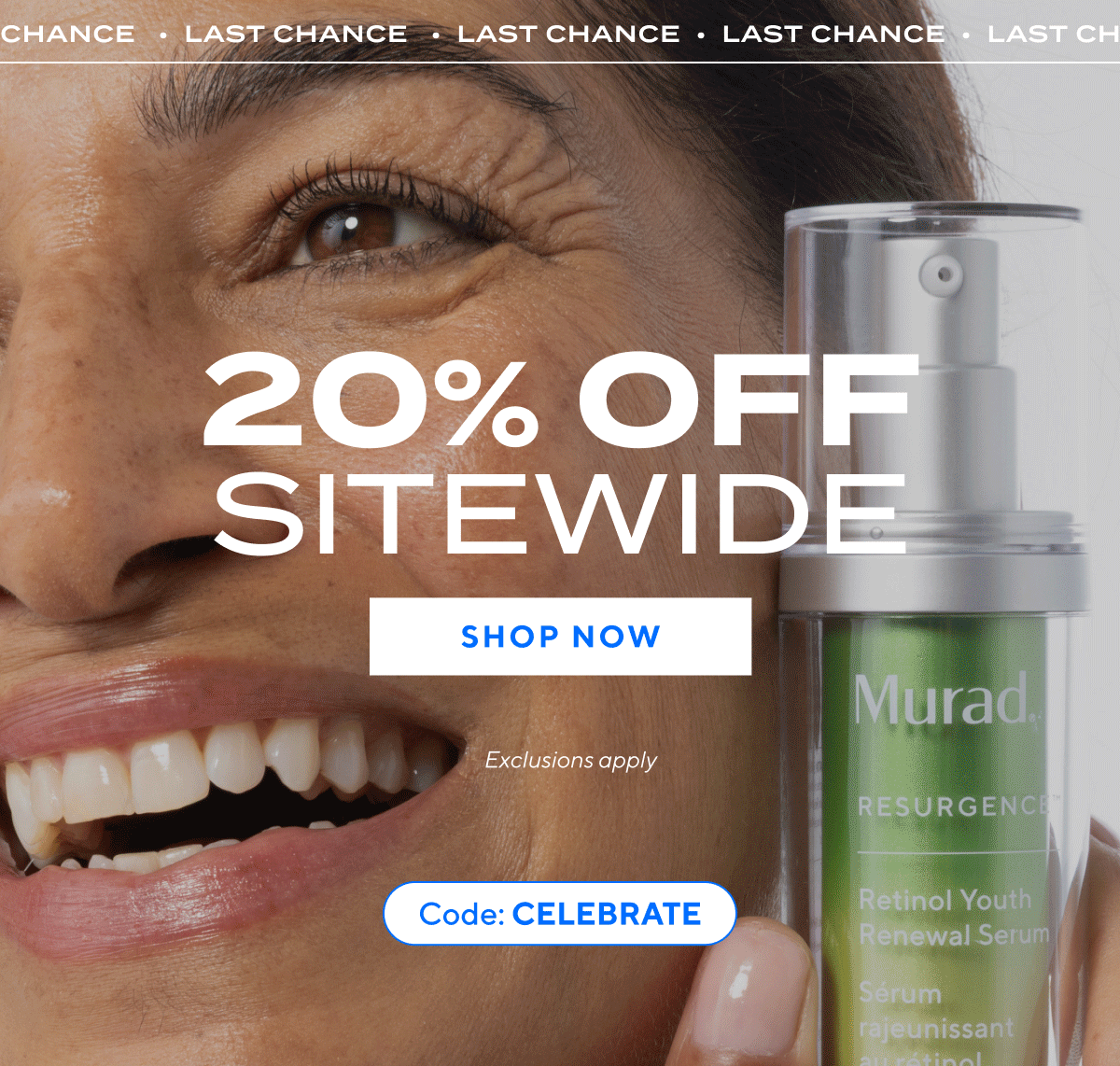 20% OFF SITEWIDE - With Code: CELEBRATE