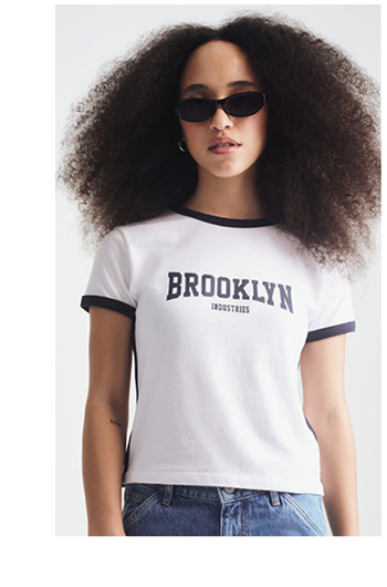 Women's Brooklyn Ringer T-Shirt White