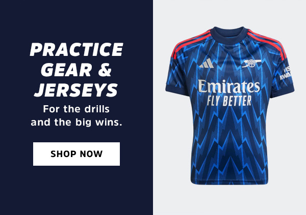 Practice gear & jerseys for the drills and the big wins.