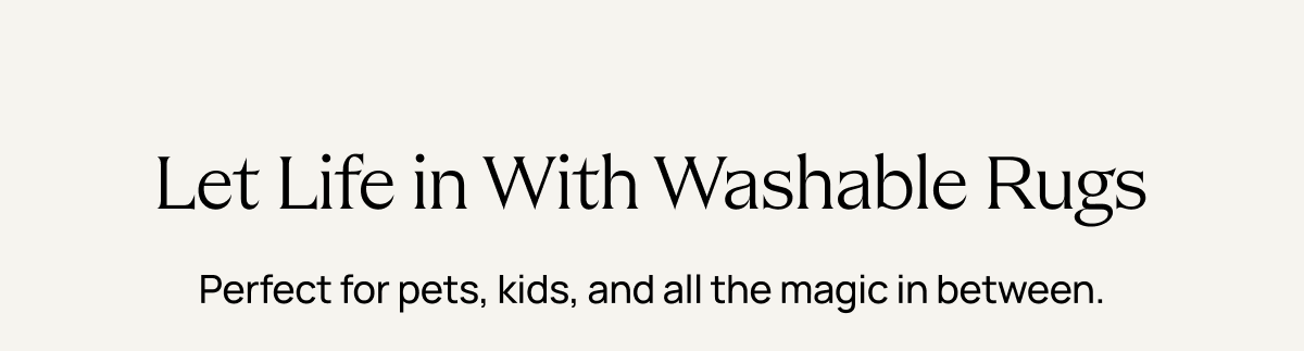 Let Life in With Washable Rugs