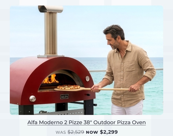 Alfa Moderno 2 Pizze 38in Outdoor Pizza Oven