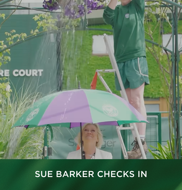 Sue Barker Checks In