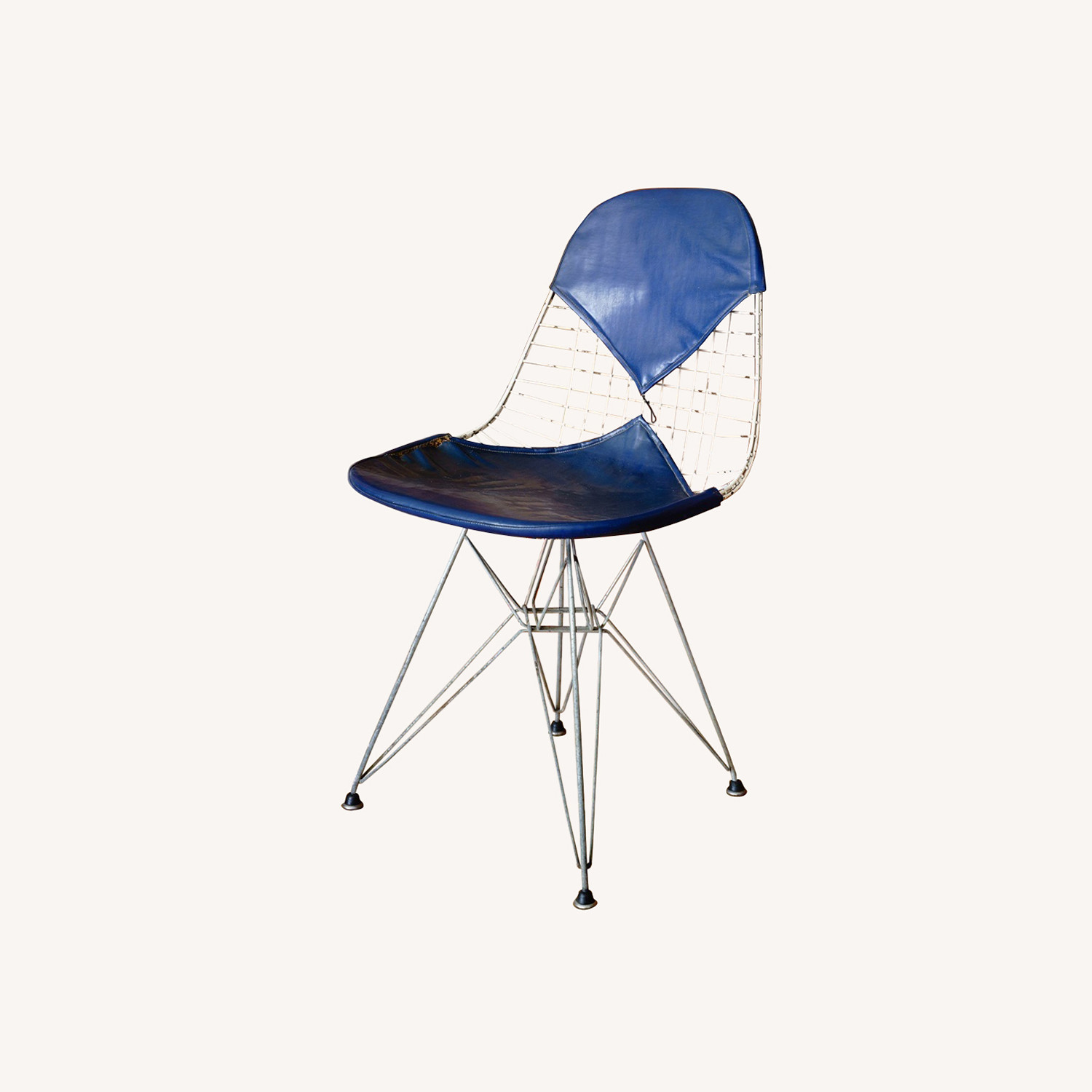 Image of Herman Miller Eames Blue Metal Dining Chairs