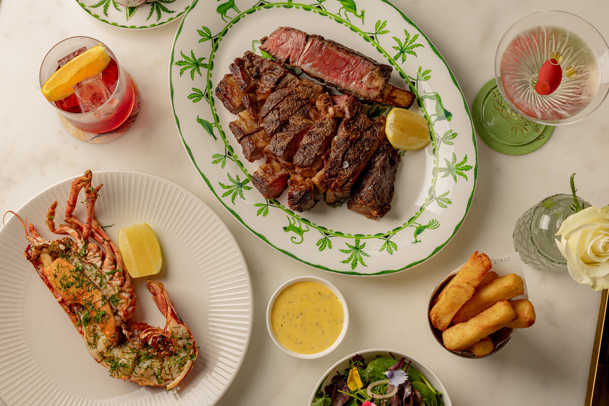 Selection of dishes from Dante Mayfair
