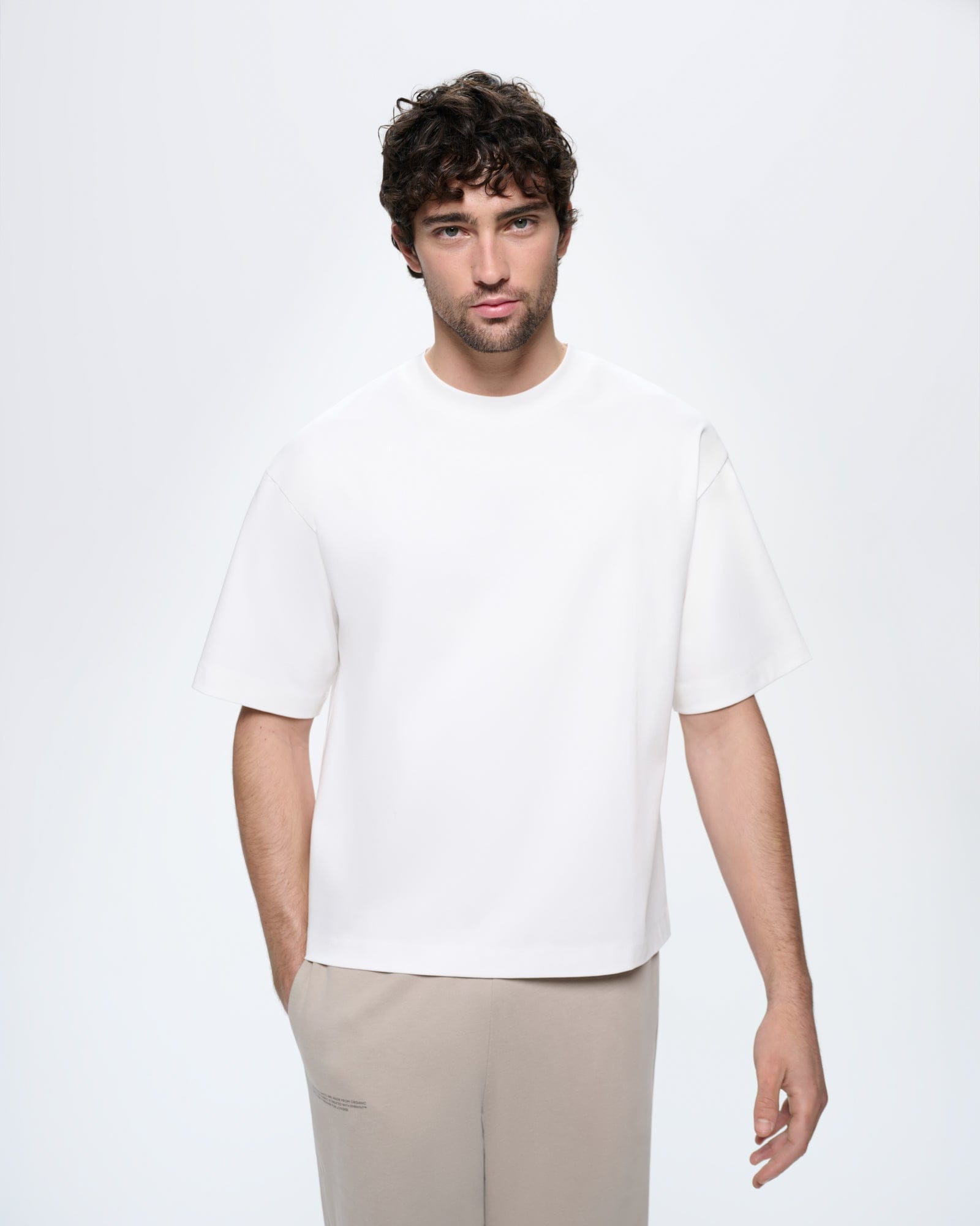 Image of Mens Interlock Oversized T-Shirt—Off-White