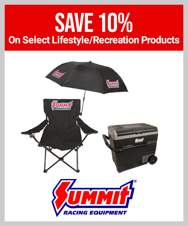 Summit Racing    •  Save 10% On Select Lifestyle & Recreation Products