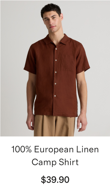 100% European Linen Camp Shirt