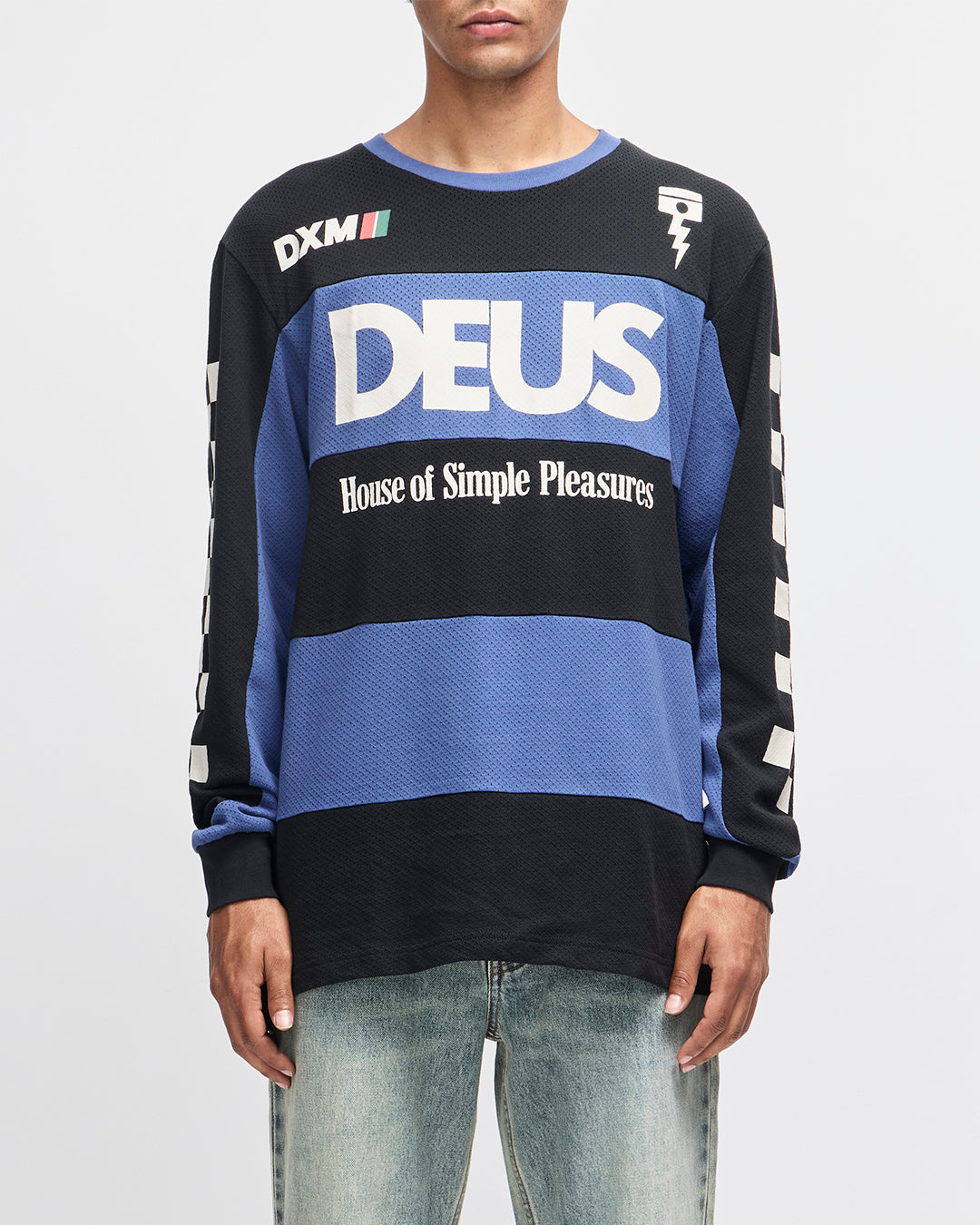 Image of Vilander Moto Jersey - Mechanic Blue Combo