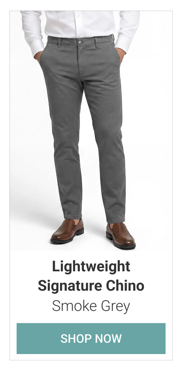Smoke Grey Lightweight Signature Chino