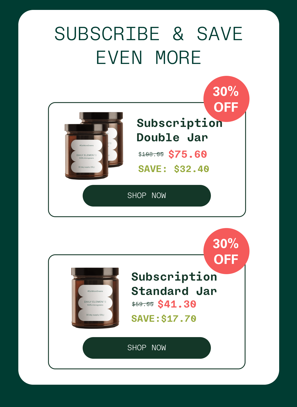 Subscribe & Save Even More!