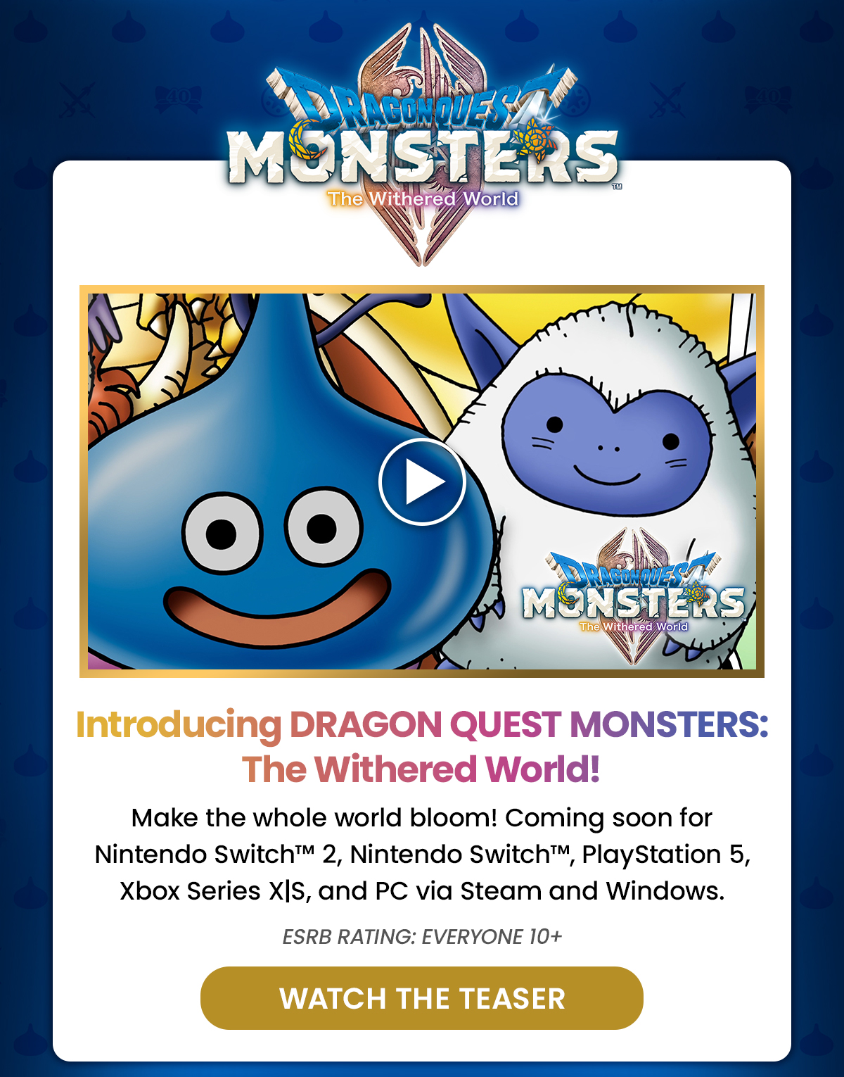 Introducing DRAGON QUEST MONSTERS: The Withered World!