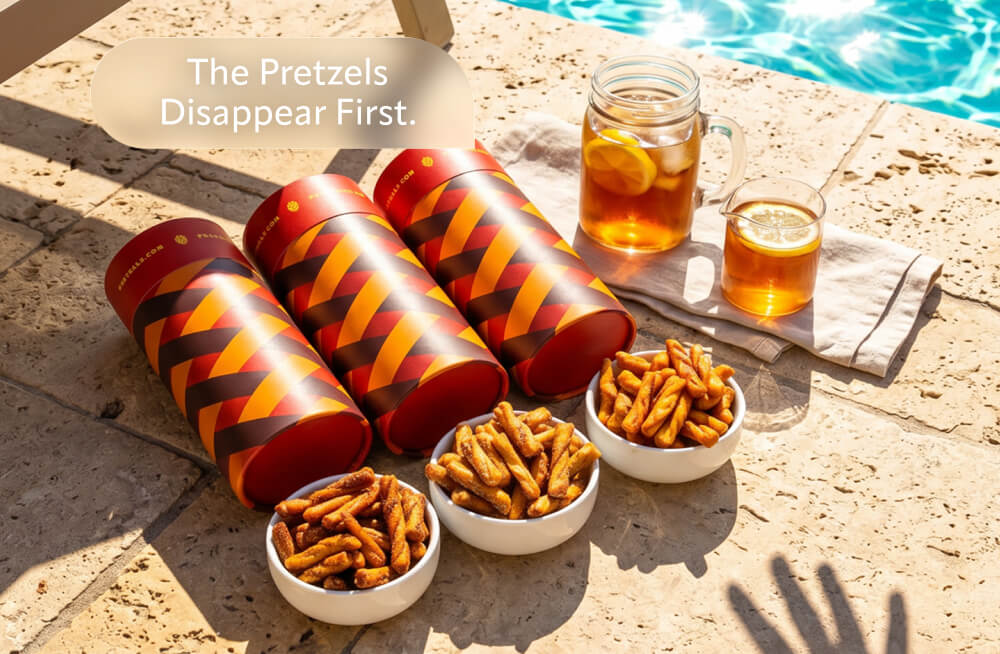 The pretzels disappear first