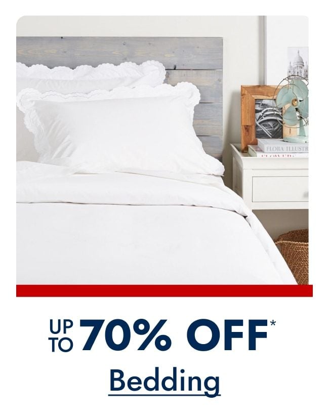 Bedding Up to 70% off