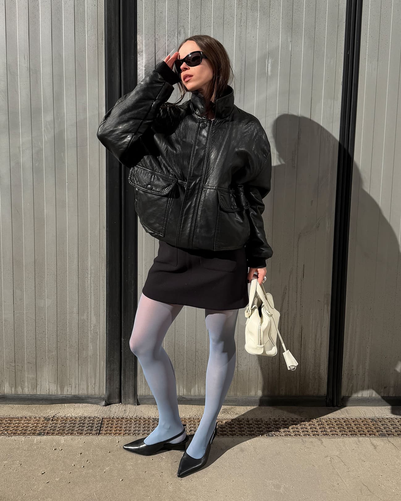 Svea Premium Tights Dusty Blue