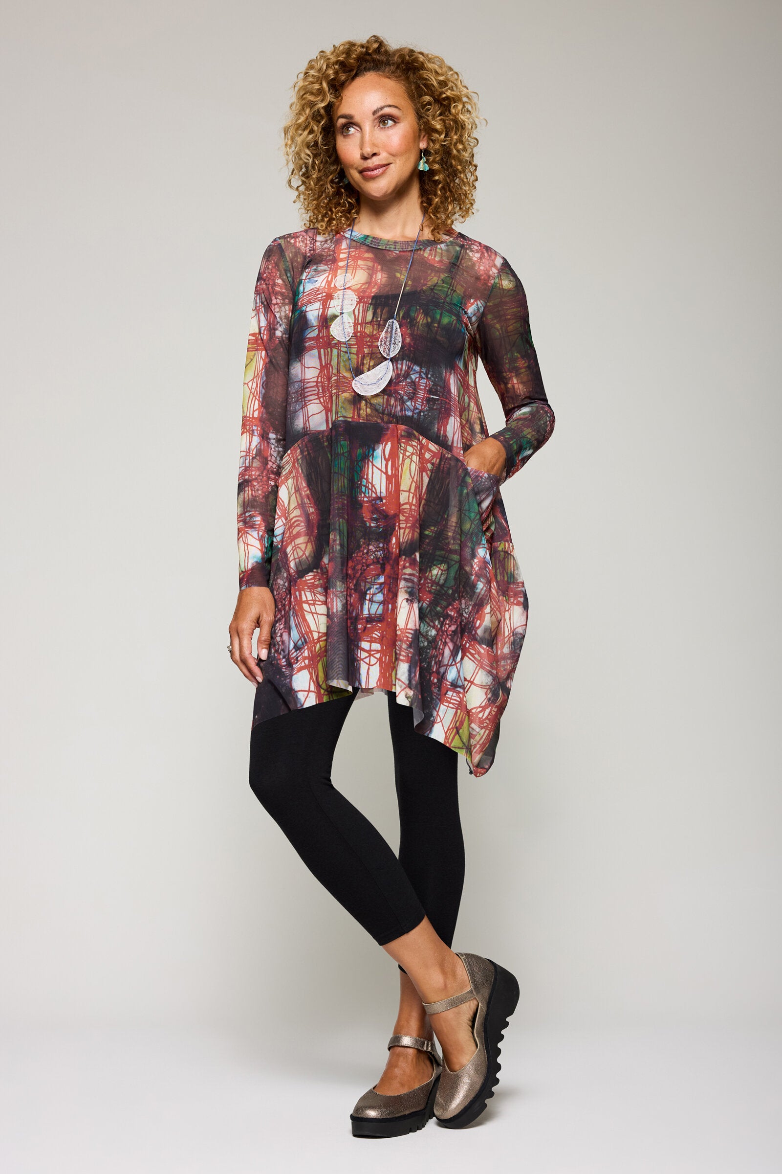 Image of Clemence Mesh Pocket Tunic - Multi