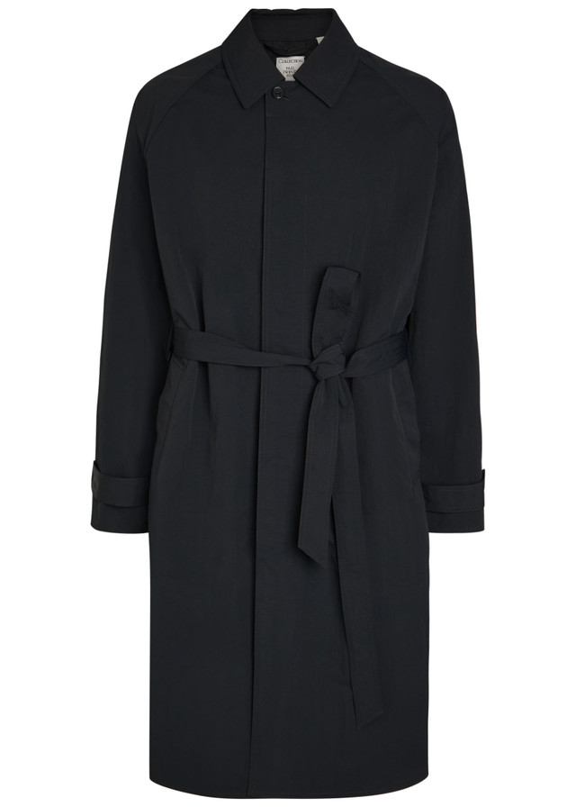 CALVIN KLEIN Belted nylon trench coat