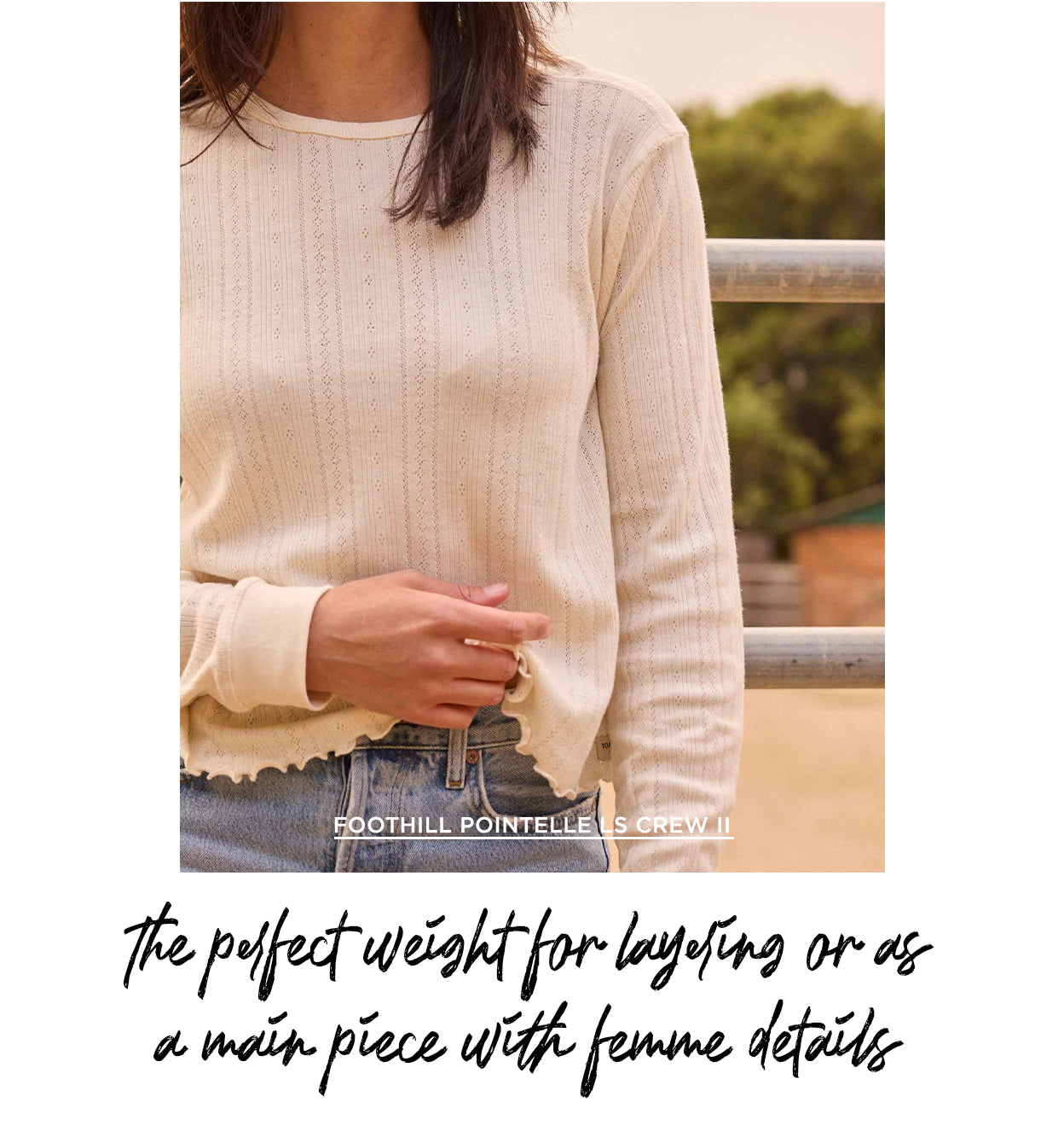 The perfect weight for layering or as a main piece with femme details
