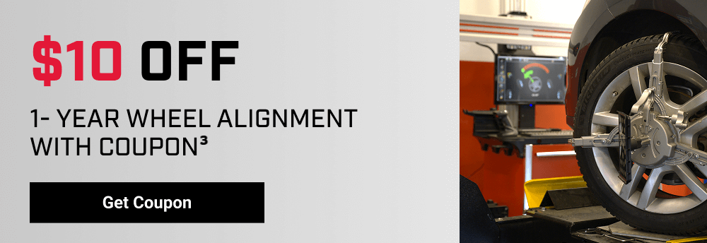 $10 OFF 1-YEAR WHEEL ALIGNMENT(3)