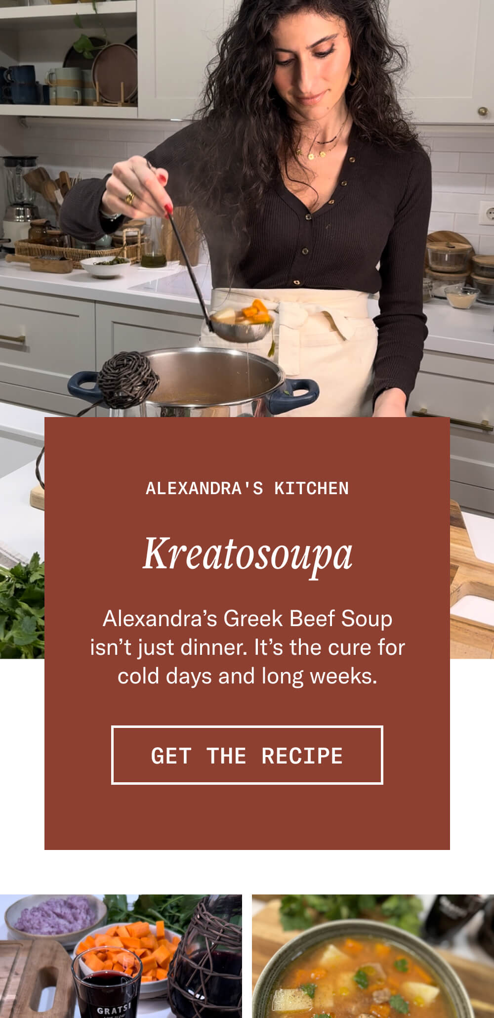 Alexandra's Kitchen - Kreatosoupa [GET THE RECIPE]