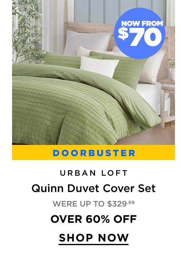 Now From $70 Urban Loft Quinn Duvet Cover Set