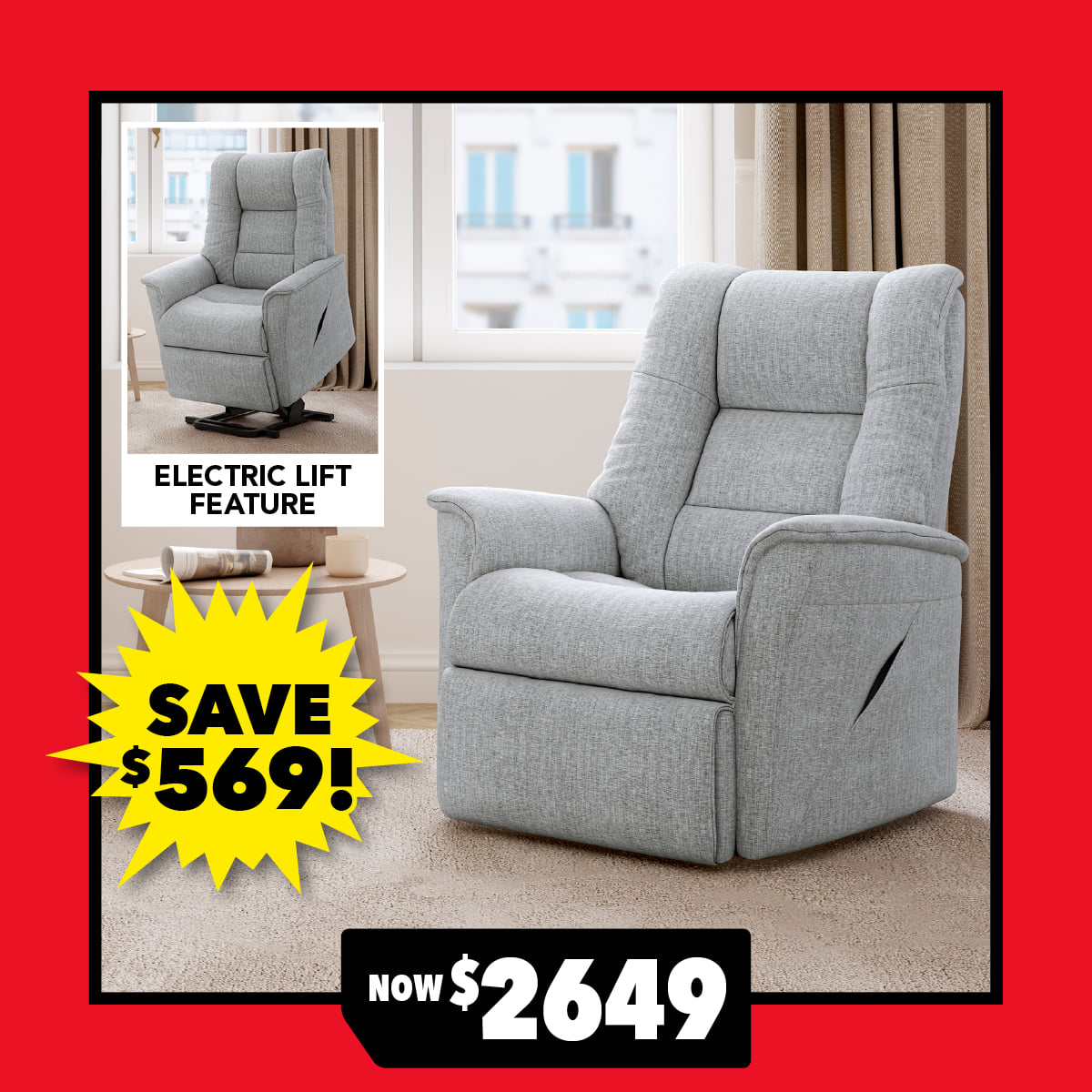 Victor Standard Multi-Function Fabric Recliner Chair