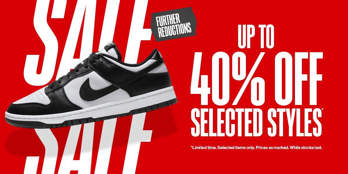 Up to 40% Off Selected Styles